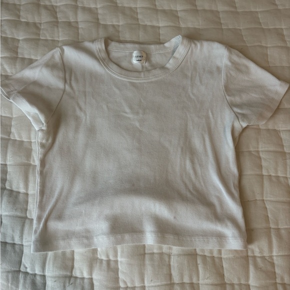 white cropped leset tee - Picture 1 of 1